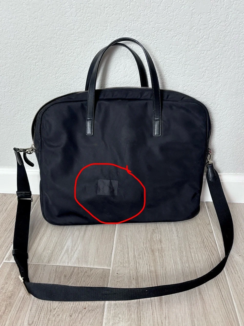 kate spade black nylon laptop tote with shoulder strap
